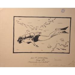 Мешков Е. А. Иллюстрация Знакомство под водой к книге Г. Голубева По следам ветра