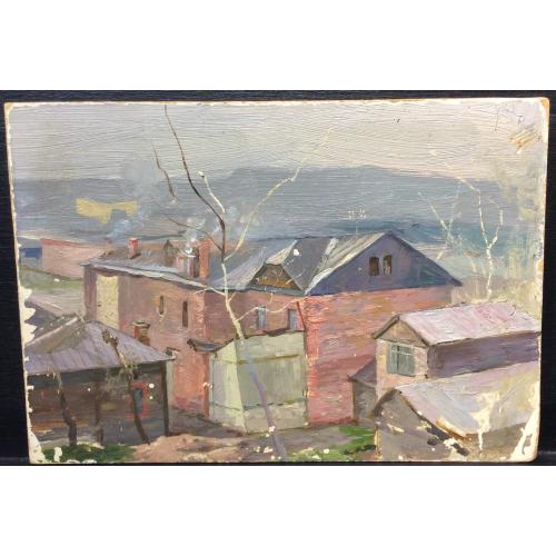 Кузнецов-Волжский М.А. Старая Масловка. Вид из окна