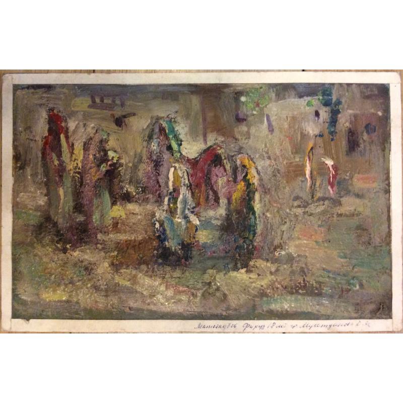 Матякубов Ф. Около мечети. Узбекистан