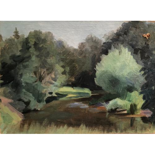 Поманский А.А. Ручеек в лесу
