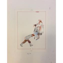 Зеброва Т.А. Иллюстрация к 35 странице детской книги Пляшет, пляшет Илемби Сарби Р.