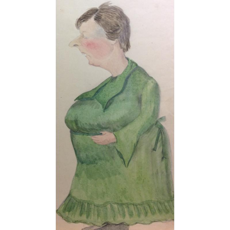 Обручева Н.Н. Женщина в зеленом платье
