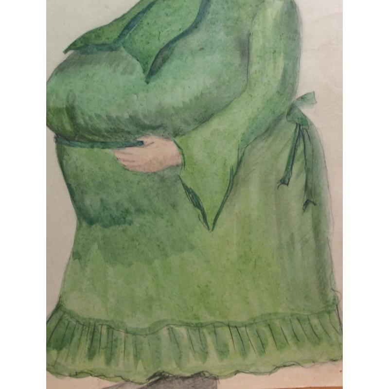 Обручева Н.Н. Женщина в зеленом платье