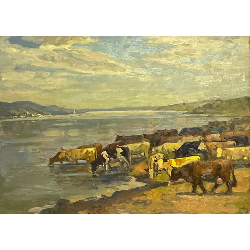 Шлепнёв В.С. Коровы на водопое
