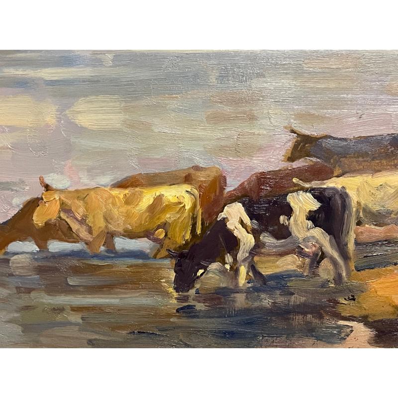Шлепнёв В.С. Коровы на водопое