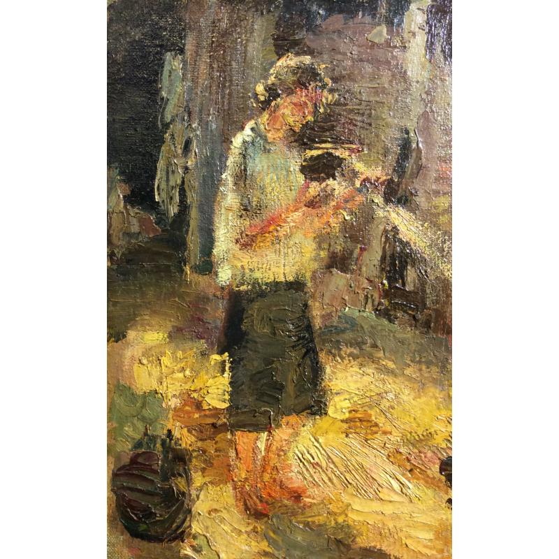 Ванециан А.В. Этюд. Девушка читающая письмо