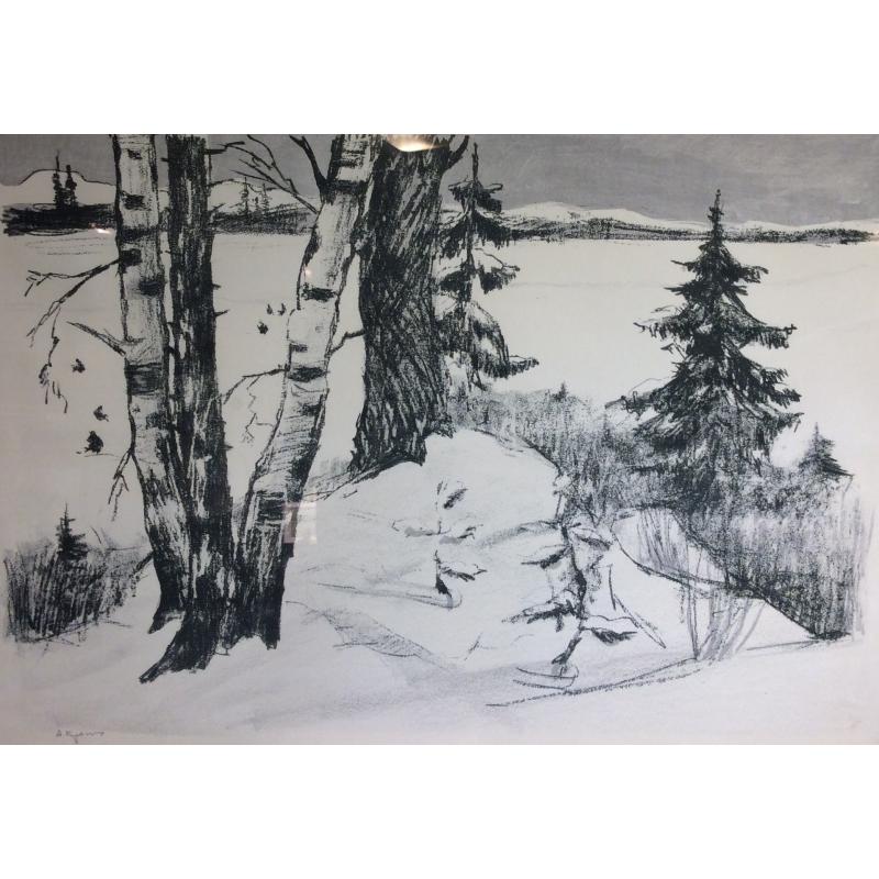 Неизвестный художник. Зимний пейзаж