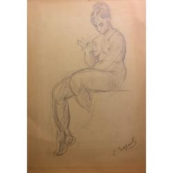 Зернова Е. С. Обнаженная женщина читает книгу