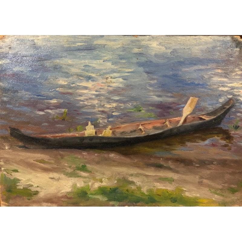 Павлов О.Б. Лодка на реке Тотьма
