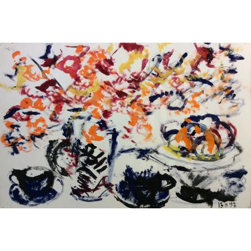 Зернова Е. С. Натюрморт с двумя чашками. Из серии Круглый год