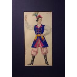 Мазанов А. М. Эскиз польского национального костюма