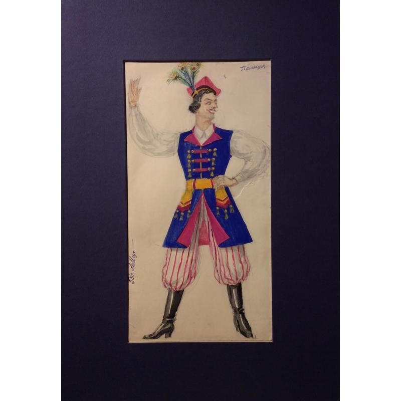 Мазанов А. М. Эскиз польского национального костюма