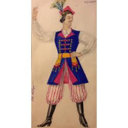 Мазанов А. М. Эскиз польского национального костюма