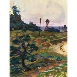 Неизвестный художник. Ветрено в дюнах