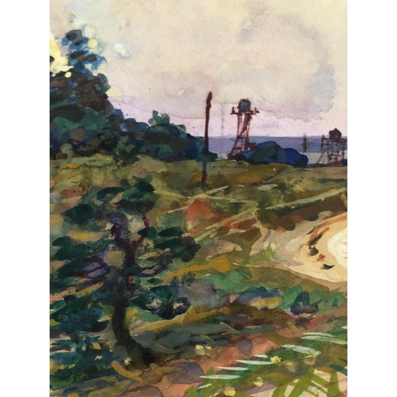 Неизвестный художник. Ветрено в дюнах