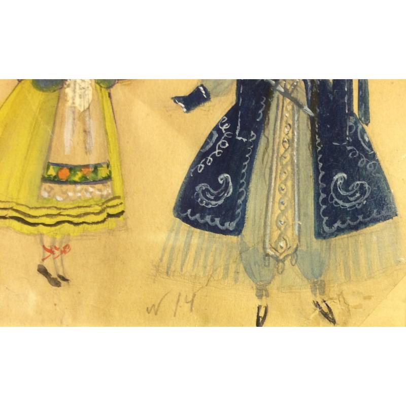 Мазанов А. М. Эскиз костюмов к опере Бал-маскарад