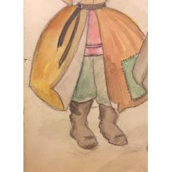 Обручева Н. Н.  Эскиз костюмов Селифан и Петрушки. Мертвые души