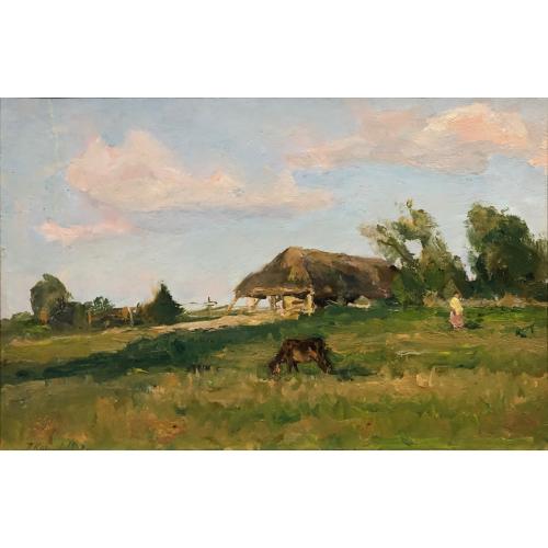 Крылов П. Н. Разрушенная рига тёти Поли. Деревня Бёхово, окрестности Поленова
