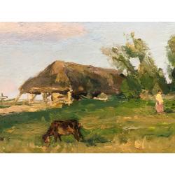 Крылов П. Н. Разрушенная рига тёти Поли. Деревня Бёхово, окрестности Поленова