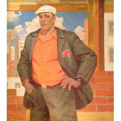 Ильин И.М. Портрет героя социалистического труда бригадира плотников Алексея Сухорукова