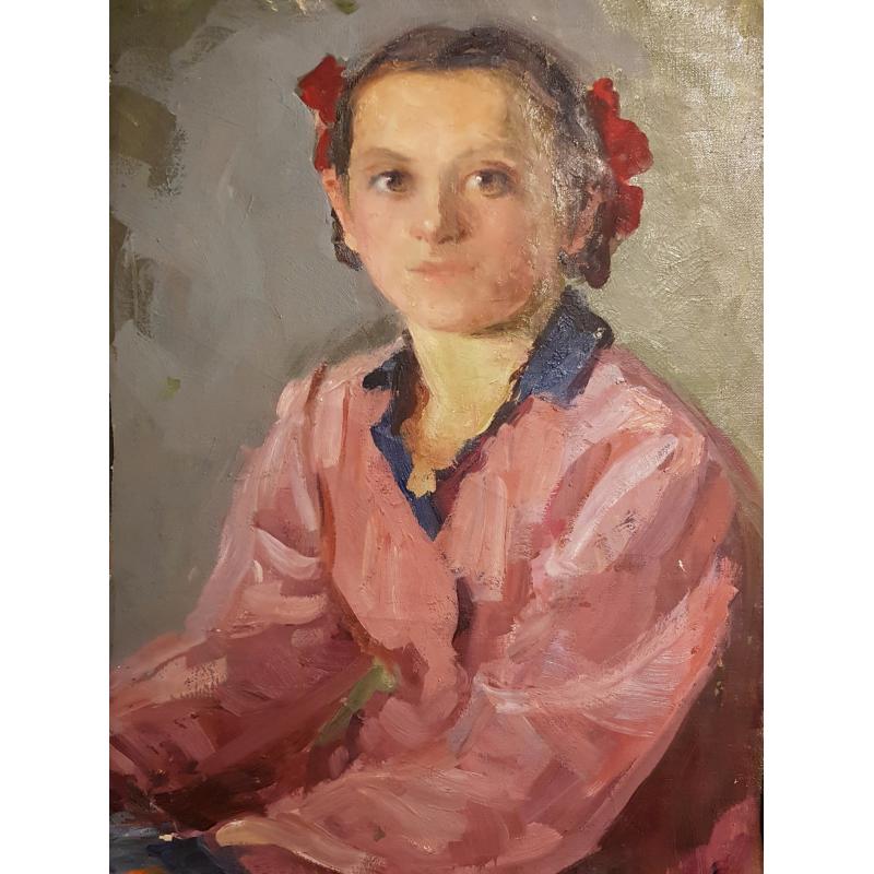 Яновская О.Д. Портрет девочки в розовой рубашке