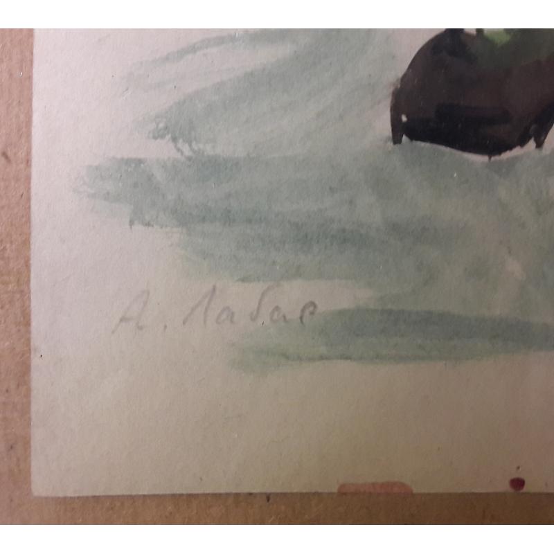 Лабас А.А. Мужчина в клетчатой рубашке