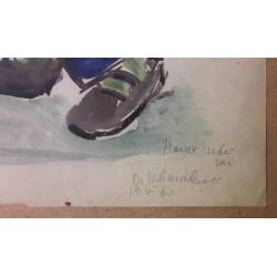 Лабас А.А. Мужчина в клетчатой рубашке