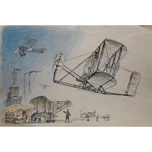 Андреев Н.И. Иллюстрация к книге Как человек научился летать