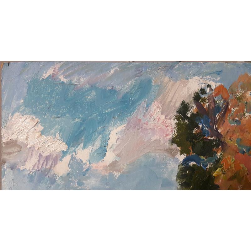 Юрьева Н.Б. Пейзаж со зданием и деревьями