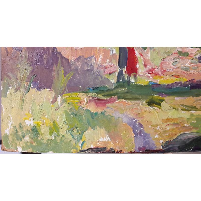 Юрьева Н.Б. Пейзаж со зданием и деревьями