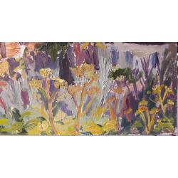 Юрьева Н.Б. Пейзаж со зданием и деревьями