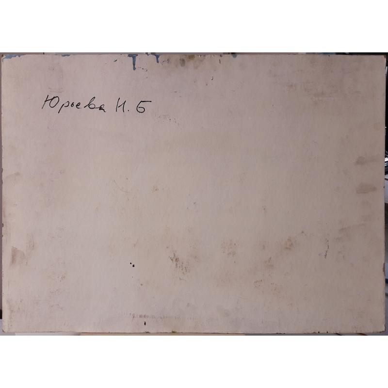 Юрьева Н.Б. Пейзаж со зданием и деревьями