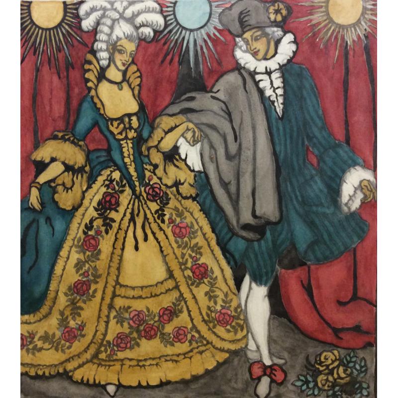 Неизвестный художник Дама и кавалер