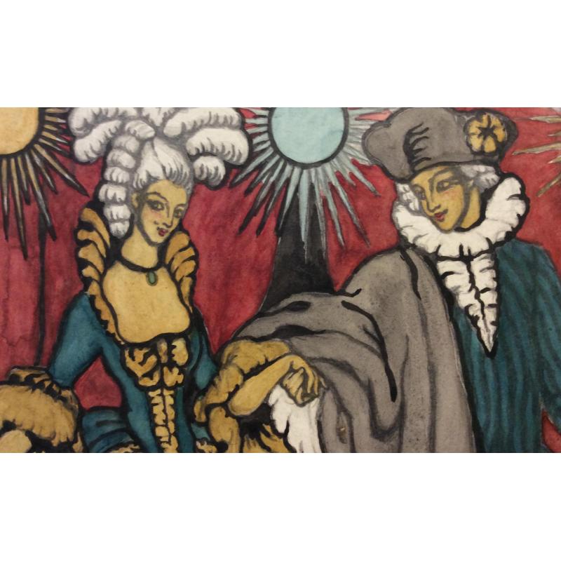 Неизвестный художник Дама и кавалер