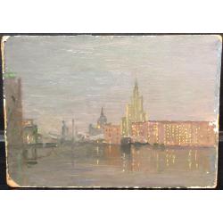 Кузнецов-Волжский М.А. Москва-река. Вечерние огни