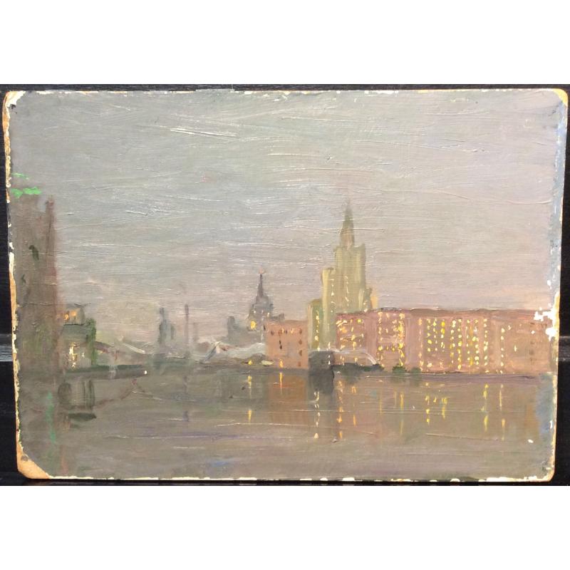 Кузнецов-Волжский М.А. Москва-река. Вечерние огни