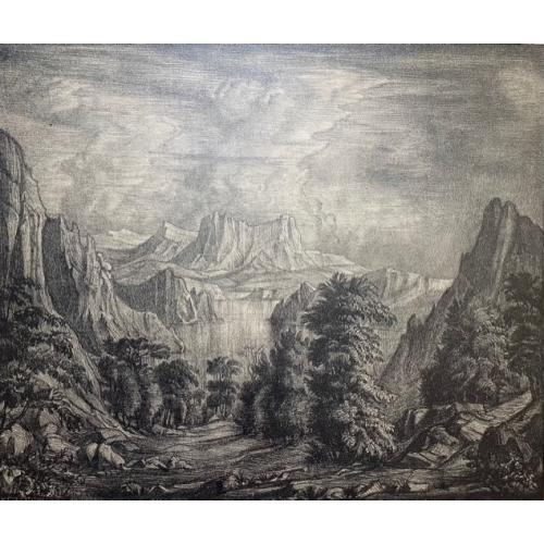 Богаевский К.Ф. Южная страна лист № 18 из альбома Автолитографии.20 рисунков,исполненных на камне автором