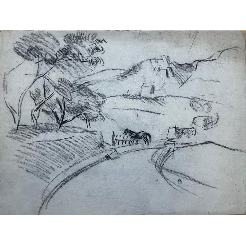 Кончаловский М.П.  Пейзаж с лошадкой