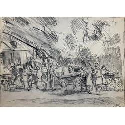 Кончаловский М.П. Готовят телеги