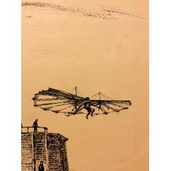 Тамби В. А. Планер О. Лилиенталя. Иллюстрация к книге Как человек научился летать