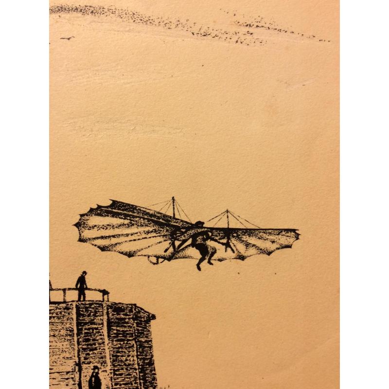 Тамби В. А. Планер О. Лилиенталя. Иллюстрация к книге Как человек научился летать