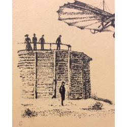 Тамби В. А. Планер О. Лилиенталя. Иллюстрация к книге Как человек научился летать