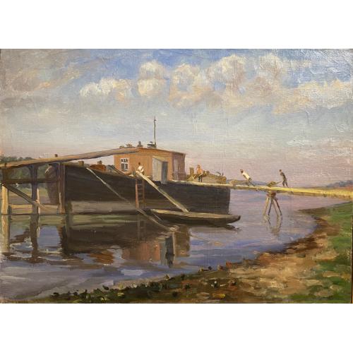 Кибардин Г.В. Погрузка на баржу