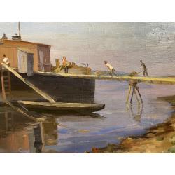 Кибардин Г.В. Погрузка на баржу