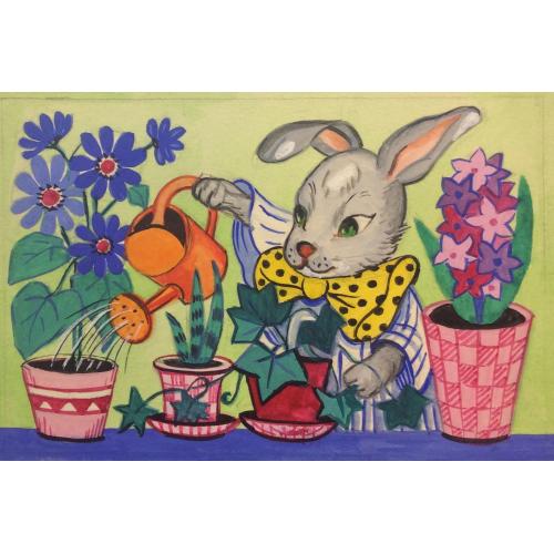 Обручева Н. Н. Заяц с лейкой