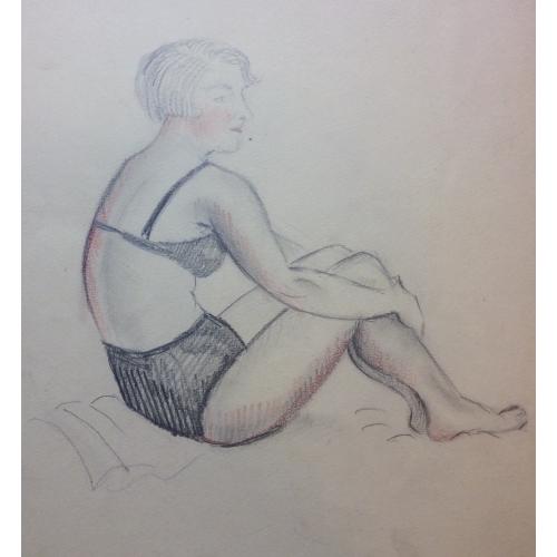 Обручева Н. Н. Женщина в купальнике