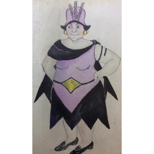 Обручева Н. Н. Женщина в шляпе с перьями