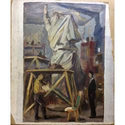 Перов А.П. В мастерской скульптура