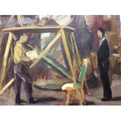 Перов А.П. В мастерской скульптура
