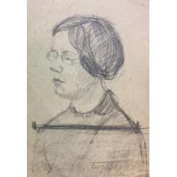 Попов Б. Н. Портрет женщины в очках